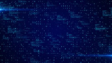 Fütürist teknoloji ekonomisi, HUD Finans Ekranı. Fütürist ekran dijital dalga arkaplanı. blockchain, yapay zeka, AR VR, bilgisayar ağı, kuantum bulut hesaplama, internet 3D 4K