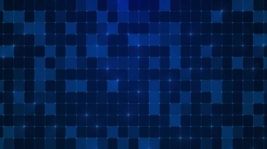 4K 3D soyut ağ ızgarası perspektif hareket grafik arkaplanı. Dijital teknoloji fütüristik siber uzay animasyon engelleme zinciri. sanal gerçeklik alanı verileri küresel ağ konseptini bağlar