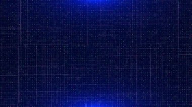4k mavi ızgara soyut arkaplan ağ ızgarası perspektif hareket grafik arkaplan. Teknolojik fütüristik animasyon. Tünel Dalga Hatları. Big Data Stream. Hologram ızgarası Yüksek teknoloji siber uzay