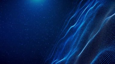 Bilimkurgu dijital veri akışı siber veya teknoloji büyük veri Bokeh parçacıkları arkaplanı. Yüksek teknoloji bilgi akışı, engelleme zinciri, büyük veri görselleştirme. DOF İş Bilimi ve teknoloji kopyalama alanı.