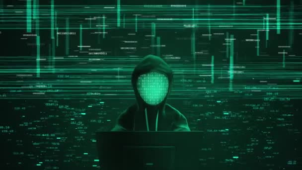 Abstrakcyjne Ostrzeżenie Wykryto System Hacking Attack Online Security Program Bezpieczeństwa — Wideo stockowe