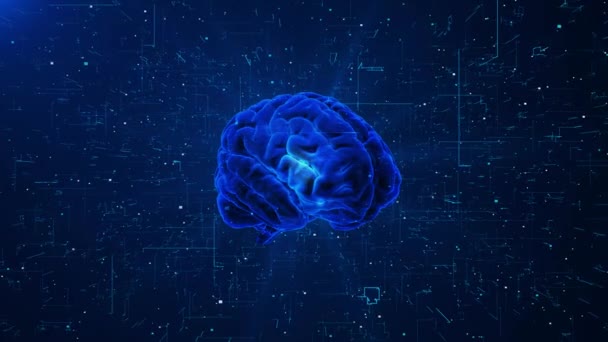 Concepto Inteligencia Artificial Robot Cerebro Idea Desarrollo Pensar Tecnología Futurista — Vídeo de stock