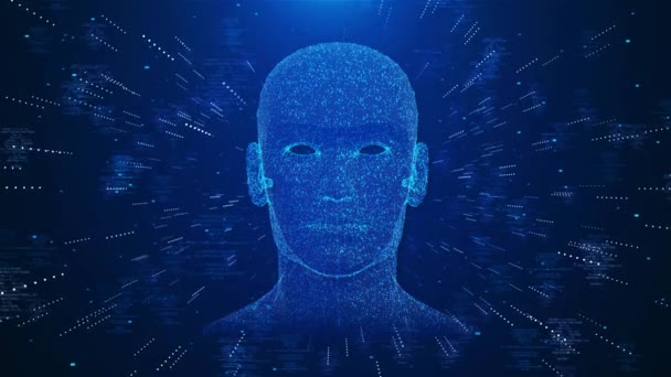 Inteligência Artificial Aprendizagem Máquina Ciência Tecnologia Mente Rede Global Transformação — Vídeo de Stock