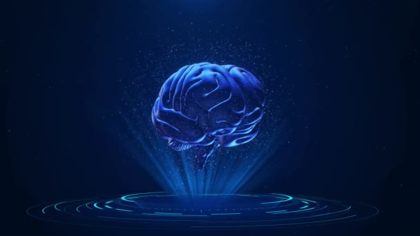 Futuristik Yapay Zeka Yapay Zeka Dijital Beyin Yaşam Beyni Büyük — Stok video