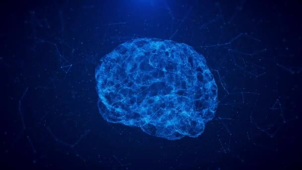 Artificiell Intelligens Skapas Abstrakt Koncept För Cyberteknik Maskininlärning Robothjärna Animering — Stockvideo