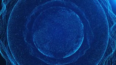 Global Teknoloji. 3d Dünya Dijital Bağlı Ağ Arkaplanı. Dünya çapında Büyük Veri Bulutu. Dünya Bağlantıları Işık Hatları. Dönen Gelecek Dünya Küresi verileri, hızlı veri animasyonunu aydınlatıyor