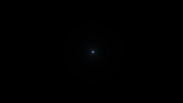 ダイナミックライトは 太陽光レンズフレアアートアニメーションの背景を照らします 光学レンズフレア効果 4Kツインリングオーバーレイライト効果アニメーション 輝く星光学レンズフレア輝くスパーク — ストック動画