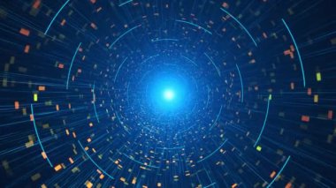 Fütürist ışık arka plan devre kartı, Hi tech dijital teknoloji, haber stüdyosu geçmişi, ürün şirketinin tanıtımı. Teknolojik Gelecek, Bilim Kurgu Yapay Zeka. 4K 3B sahne çerçevesi