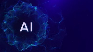 Ai Teknoloji arka plan verileri, bilgi, hesaplama, büyük veri, istatistik, işleme, bulut. Chatbot, Yapay Zeka, Derin Makine Öğrenme. İş, modern internet ağı kavramı.