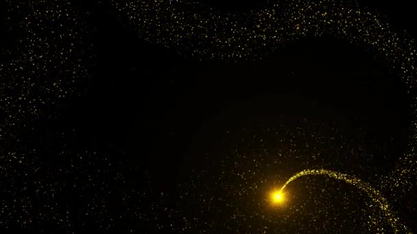 輝く粒子が枝分かれするクリスマスフレームボーダーライトは 休日の背景アニメーションを祝います 2024 2025 メリークリスマス ホリデー スノーフレーク — ストック動画