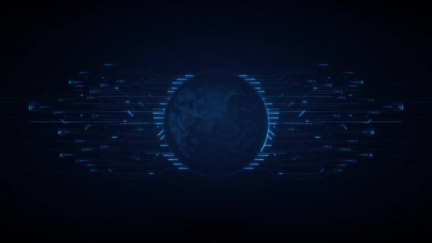 Réseau Réalité Virtuelle Circuit Board Tech Système Connexion Futuriste Innovation — Video