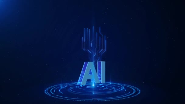 Future Technology Background Concept Artificial Intelligence Circuit Board Inglés Conexión — Vídeo de stock
