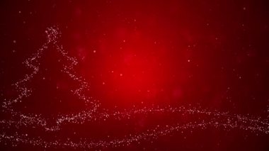Mutlu noel ağacı arka planda Noel ağacı parıldayan çelenk ışıkları. Yeni yılı kutlama kavramı. Ağaç yıldızları, kar taneleri aksanları, konfeti. Bayram tebriği. Sim bokeh vintage ışıklar,