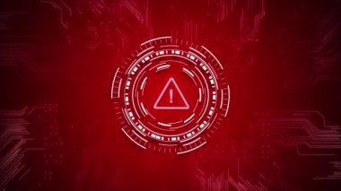 Uyarı Circuit Alarm Ekran Döngüsü Kırpma Hatası Güvenlik ihlali Uyarı Bilgisayarı ekranda kritik hata mesajı yanıp sönen, bilgisayar zararlı yazılımıyla ilgileniyor. Sistem çökmesi saldırı alarmı.