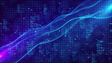 Soyut dijital bağlantı, noktalar, satır numaraları Yapay Zeka finansmanı, oyun, internet, eğitim, yapay zeka öğrenme bilgisayarı, beyin ağı, kripto para zinciri engelleme makinesi siber zihin öğrenme