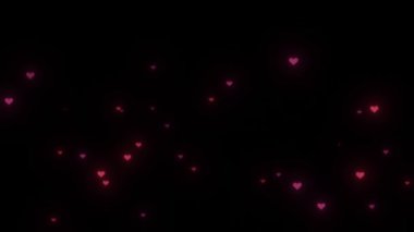 Sevgililer Günü ve Düğün Günü göz kırpan arka plan Animasyon 4k Romantik Kalp Soyut Parıltı Parçacıkları Soyut Noel Parçacıkları Şekil değiştiren, Sevgililer Günü İlişkisi Bayram etkinliği
