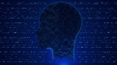 Yapay Zeka Hologram Robot Teknolojisi Küresel Ağ Makinesi Öğrenme, Yapay Zeka Kavramı, Hologram. Yapay zeka, sinirsel ağ, robot bilimi. Fikir teknolojisi, sohbet üretken