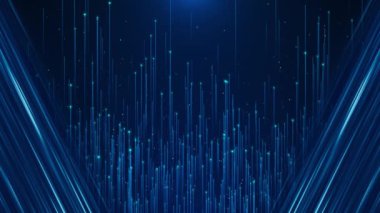 Dijital Matrix dalgası derin sahne arkası siber uzay akışı perspektifi büyük veri sıralama akışı. Ağ bağlantısı noktaları ve çizgileri. Veri teknolojisi. Soyut dinamik dalga. Pleksus hunisi