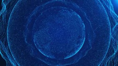 Global Teknoloji. 3d Dünya Dijital Bağlı Ağ Arkaplanı. Dünya çapında Büyük Veri Bulutu. Dünya Bağlantıları Işık Hatları. Dönen Gelecek Dünya Küresi verileri, hızlı veri animasyonunu aydınlatıyor