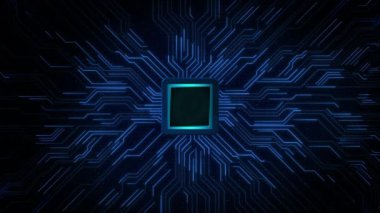 3D yapay zeka dijital veri ağı veri madenciliği. Derin öğrenme sohbeti. Bilgisayar çipi teknolojisi. Gelecekçi siber otomasyon beyni. siber yenilik yapay zeka veri madenciliği 4K derin öğrenme