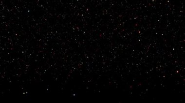 4K 3D karizmaları kutlayın. Altın çerçeveli kış arkaplanı, düşen kar taneleri animasyonu. Mutlu Karizma Tatili 'nde dekorasyon. Mutlu yıllar. Yeni yılınız kutlu olsun, kutlama konsepti.