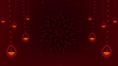 Mutlu Diwali Hindu Festivali, tebrik kartı. Yanan diya dekoratif ışıklar ve havai fişek arka planı. Hindistan 'ın ışık festivali. Mutlu Deepavali Diwali kutlamaları. Dilekler, Olaylar, Mesaj, Tatil