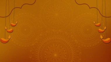 4K 3D Happy Diwali selamlama hareketi lambası. Mutlu Deep avali animasyonları. Diwali Arkaplanı, Diwali Işığı yanıyor. Kutlama, Deepavali geleneği. Işık festivali. Hindu festivali.