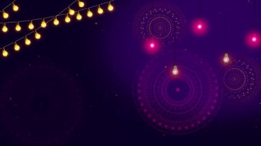 İyi bayramlar. Dini bayramlar. Lamba Animasyon Bokeh Arkaplanı, davetiye e kartı, Selamlama, Diwali Kutlama 4K 3D. Hindistan 'ın ışık festivali. Dilekler, Olaylar