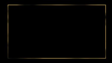 Ödül parası sim parçacık çerçevesi lüks altın unvan sınır arkaplanı. Siyah metin afişi. Boş VIP arka plan Bokeh etkinliği karavan ödülleri sinematik açılışlar lüks sunum arka plan döngüsü