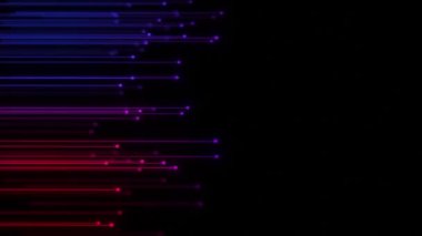 Çizgi yüzey şebekesi lazer ışını siber uzay ağı veri akışı kavramını çalıştırıyor. Siber büyük veri akışı engelleme zinciri, metaevren, ağ güvenliği, veri transferi. Tünel hatları Optik fiber, matriks hologramı