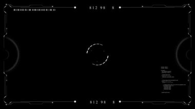 Geleceğin gelecekçi siber ve teknoloji gözlemcisi. Arayüz veri bilim kurgu çerçevesi hud ui. kutu sınır bilimkurgu dijital ekran hologram paneli. Teknoloji hologramı çerçeve sınırı ve görüntü bulucu ögesi.