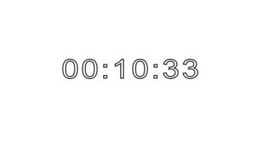 Modern Countdown Clock saat animasyon saati, 3D dijital kronometre hız göstergesi. Yaklaşan olay. Geri sayım. Acil durum, acil durum.