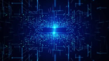 AI dijital veri akışı veri ağı bulut hesaplama, büyük veri, dijital veri işleme, yazılım geliştirme makinesi öğrenme, yapay zeka, fütürist teknoloji. sanal gerçeklik siber uzayı