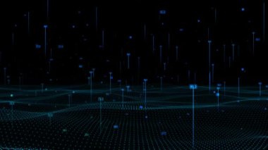 Yüksek teknolojili Dijital Teknoloji İnternet Ağ Hız Bağlantısı Mavi Arkaplan, Siber Nano Bilgi, Yenilik Geleceği Teknoloji Verileri, Ai Büyük Veri Hatları Futuristik Teknoloji Bilim-Kurgu Dalgası Noktaları