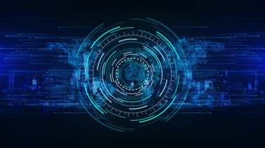 Dünya haritası hologram teknolojisi arka planı, ağ bağlantısı olan dünya haritası, küresel ağ. Blockchain web 3.0 defi ve şifreli para birimi NFT kavramı. Bitcoin madencilik ve kripto para birimi cüzdanı