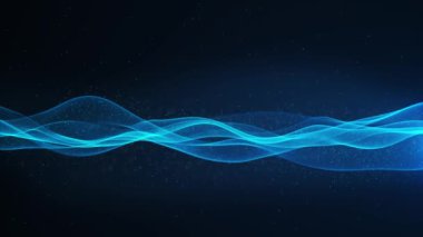 Parlayan noktaları olan soyut mavi girdaplar mikrodünya ya da sanal uzay. Yüksek Hız Işıkları Tüneli patikaları. Çizgilerin büyümesi Dalgalı Çizgiler 'i noktalıyor. Yüksek Hız Işıkları Tünelin hareket izleri