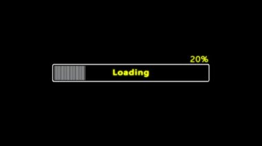 Aktarım İndirme, durum çubuğu indirme, indirme, güncelleme, indirme, yükleme, durum çubukları indirme canlandırması. Durum Çubuğu Cyberpunk ekranı, Fütürist Fütüristik Teknoloji Biçimi İndirme Arızası