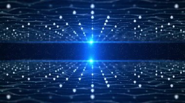 Metaverse Hi teknik neon bilim kurgu tünel kullanıcısı yüzen 5g dijital veri Matrix şifreleme numaraları uzay bilim kurgu tüneli. Haber stüdyosu geçmişi, yüksek teknoloji ürünü tanıtımı, kurumsal promosyon siber alanı