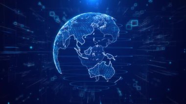 Dijital Toprak Küresel Veri Ağı Bağlantısı Dünya Harita Kullanıcı simgesi, Küresel Ağ veya İnternet Teknolojisi, İş Geçmişi. Global Business, Global network bağlantısı Ağ Güvenliği