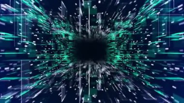 AI dijital veri akışı veri ağı bulut hesaplama, büyük veri, dijital veri işleme, yazılım geliştirme makinesi öğrenme, yapay zeka, fütürist teknoloji. sanal gerçeklik siber uzayı