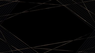 Lüks Güzel Lüks Altın Parlak Animasyon Grafikleri. Fütürist dalgalı çizgiler arka plan animasyonu. Dalgalar. Ödül sınırı VIP arkaplan çerçevesi için zarif bir parıltı. Boşluğu kopyala