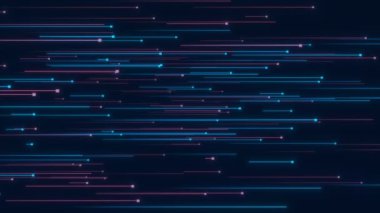 Dijital fiber Hi-Tech Data Flow Bağlı Noktalar siber uzayı çiziyor. Al, büyük veri transferi. Dijital siber uzay fütüristik, dijital veri matrisi akışı, 5g yüksek hızlı bağlantı veri sanal alanı