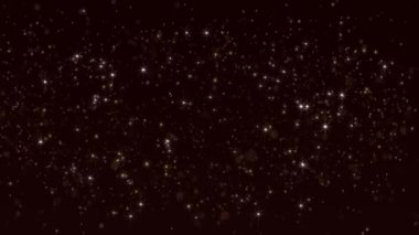 Yıldızlar ve parıldayan soyut ışıltı parçacıkları yeni yıl ya da doğum günü kutlaması kavramı. Noel arkaplanı, şenlikli yeni yıl tatili konsepti, yeni yıl konsepti. Kutla