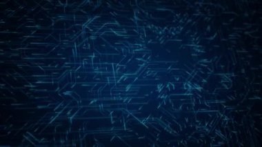 3D yapay zeka dijital veri ağı veri madenciliği. Derin öğrenme sohbeti. Bilgisayar çipi teknolojisi. Gelecekçi siber otomasyon beyni. siber yenilik yapay zeka veri madenciliği 4K derin öğrenme