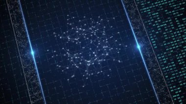 Yüksek teknolojili dijital siber uzay parçacıkları ağ bağlantıları teknoloji, yenilik gelecek verileri, internet ağı, Ai büyük veri siber teknoloji verileri, İnternet gelecekteki teknoloji verileri, Ai siber uzay yeniliği