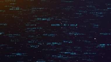 Yapısal kimyasal formüller matematik formülleri soyut dijital alan. Matematik hesaplamaları denklemleri işler. Bilimsel araştırma matematiksel, fiziksel kimyasal formül hesaplama simgesi elementleri