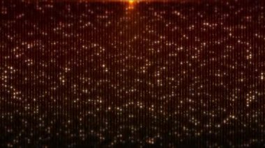 Ödül partisi sahne ışıltısı animasyonu. Yıldızlar, ışık parçacıkları, lüks ödüller töreni, Oscar ödül töreni etkinliği. performans. sahne ışıkları ve parçacıklar. Sahne ışıkları yanıp sönüyor.