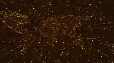 Küresel dünya ağı Dünya kripto para birimi engelleme zinciri IOT. harita nokta ağı dünya finans, IoT teknoloji, internet, siber uzay, iş, yenilik, büyük veri bilimi, finans, engelleme zinciri.