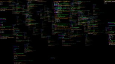 4K 3d dijital program kodu siber sanal uzay. Veri akışı animasyonu. yazılım geliştirme. Gelecek teknolojisi, şifreli güvenlik kodu. Bitcoin btc madencilik alanı. Kod hack kavramı programlanıyor.