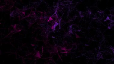 Parçacık dalgası fütüristik noktalar 3D animasyon dalgası. Büyük veri soyut teknoloji fütüristik arka plan pleksus parçacığı. Bağlantı noktaları. Business Medical, Science, Internet, 4K 5G oyunu. IoT